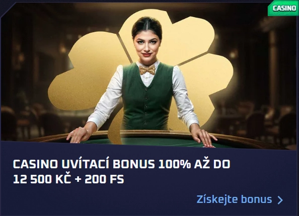 Sportaza Casino welcome bonus with 100% up to 12,500 Kč + 200 FS
