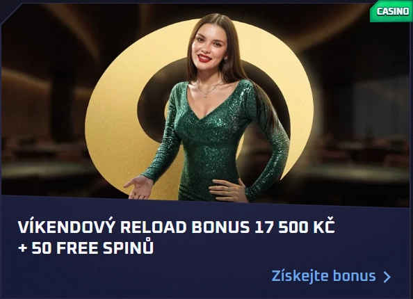 Sportaza Casino weekend reload bonus with 17,500 CZK and 50 free spins