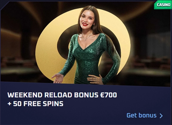 Sportaza Casino weekend reload bonus €700 + 50 free spins banner