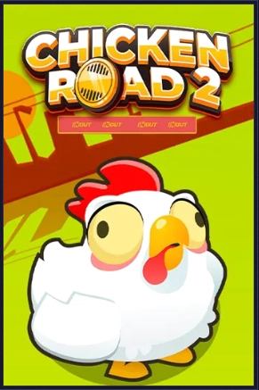 Chicken Road 2 game cover art with a cartoon chicken