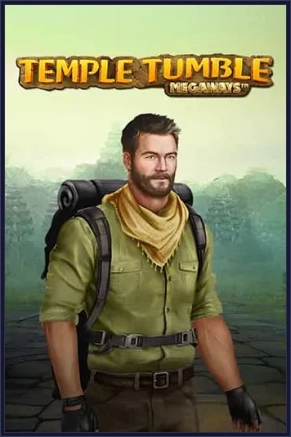 Temple Tumble Megaways slot game adventurer with backpack