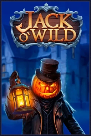 Jack O'Wild slot game with a spooky pumpkin character holding a lantern