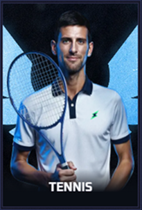 Novak Djokovic holding a tennis racket, professional tennis player