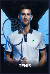Novak Djokovic playing tennis with a racket