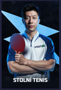 Stolni tenis player with Sportaza branding